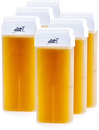 Bella Donna „Honey” Glatte Warmwachspatronen zum Aufrollen zur Haarentfernung, 6 x 100 ml – Sanft zu empfindlicher Haut