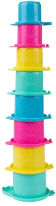 Playgro Stapelbecher Krokodil - Babystapelbecher - Kinderstapelbecher - Stapelbecher für Babys - Babyspielzeug - Babymotorik - farbig