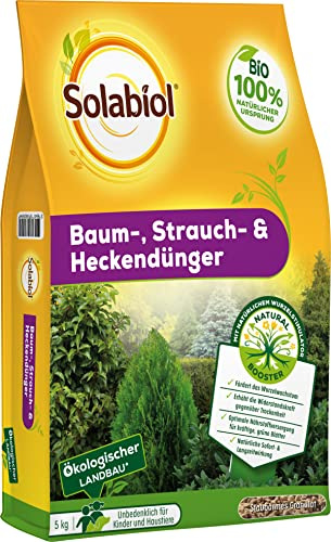 Solabiol Baum-, Strauch & Heckendünger mit Wurzelstimulator und natürlicher Sofort- und Langzeitwirkung, 5 kg Sack