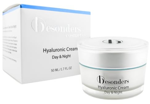 besonders Hyaluron Creme Tag & Nacht 50 ml - Feuchtigkeitscreme mit 3-Fach Hyaluron hochdosiert, Squalan, Traubenkernöl, Jojobaöl, Gesichtscreme Für Normale & Trockene Haut, Vegan