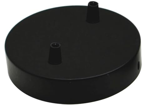 LEDSone Schwarze Deckenrosette von perfekt für Stoff-Flexkabel, Deckenleuchte aus Metall mit Zubehör für Decken- und Wandleuchte. (2 Aus)