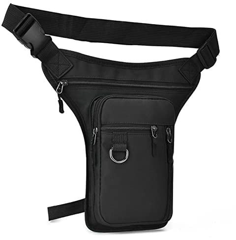 Generic Beinbeuteltasche - Drop-Leg-Gürteltaschen für Männer Frauen - Mehrzweck-Motorrad-Beintasche Outdoor-Reisen Hüfttasche Wandern Klettern Oberschenkeltasche, Schwarz