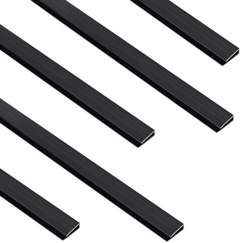 Sekey PVC Zaunschiene Abdeckprofil 5pcs x 1m, Schutzzubehör für PVC Sichtschutzmatte, 1 m/Wurzel, 5er Set, Anthrazit