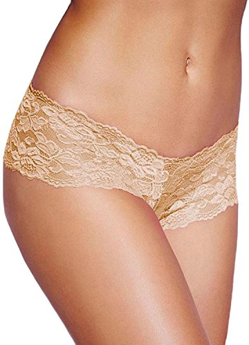 Simply Joshimo Damen-Slips, französischer Spitzen-Slip, beige, 14-16