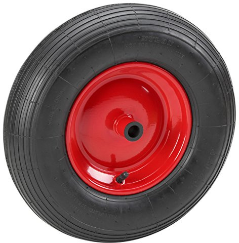 Metafranc Luftrad Ø 400 mm - Stahl-Felge - Typ 4.80 / 4.00 - 8 - 250 kg Tragkraft - Gleitlager / Komplettrad mit Felge / Schubkarrenrad / Schubkarrenreifen / Ersatzrad / 810150