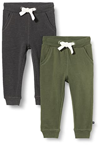 MAGIC KIDS WEAR Unisex Kinder Sweat Pant (2-pack) Hose, 2er Pack Beetle (978), 128 EU