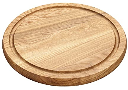 Brotzeitbrett Schneidebrett Eiche Holz rund 25 x 2 cm | Holz-Leute
