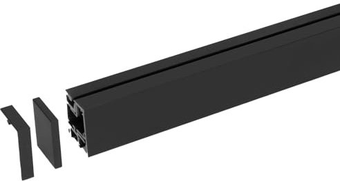 Linero Mosaiq Relingsystem Länge 600 x 32,9 x 41,5 mm schwarz Küchenreling von Sotech