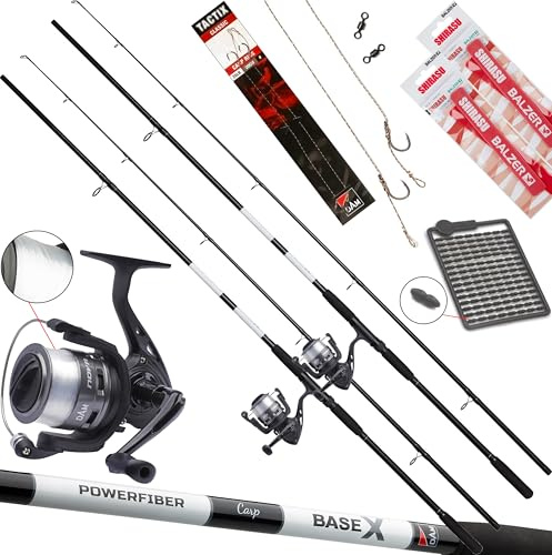 D-A-M Karpfen Set komplett Carp-X - Angelset 2 Karpfenruten + 2 Rollen (3,60 m)
