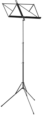 Wittner Notenpult 961d – schwarz, Aufstellhöhe 48-114 cm | kompakt zusammenklappbar, Made in Germany