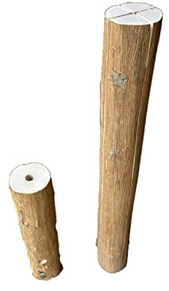 Holzfackel 3 STK.- Schwedenfeuer Baumfackel Finnfackel Garten Feuer Holz (Schwedenfeuer, 30 cm)