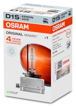 Osram XENARC ORIGINAL D1S HID Xenon-Brenner, Entladungslampe, Erstausrüsterqualität OEM, 66140, 4500K, 3200lm, Faltschachtel (1 Stück)