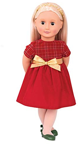 Our Generation Puppe Bria – 46 cm Puppe mit Puppenkleidung, Puppenzubehör und blonden Langen Haaren zum Frisieren – Kinder Spielzeug ab 3 Jahren