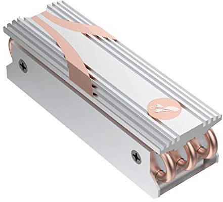SABRENT M.2 Kühler, Aluminium SSD NVMe Kühlkörper, m.2 Heatsink mit Wärmeleitpad, HeatPipe Kühlkörper passend für PC, Desktop Computer, DIY Computerbauer, PS5 kompatibel (SB-HTSS)