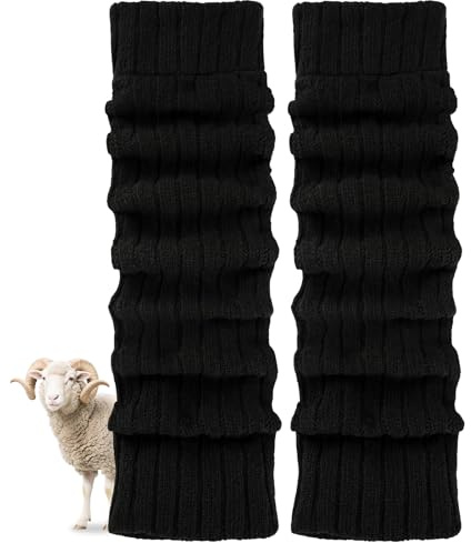 SukModen Stulpen Damen aus Wolle, Weiche Winter Beinstulpen, Langer Beinwärmer für Frauen und Mädchen, Atmungsaktive Leg Warmers, Einheitsgröße, Geschenk für Frauen,Valentinstag-Geschenk für sie