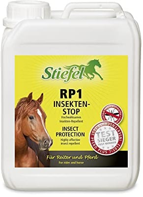 Stiefel RP1 Insekten-Stop Spray 2500ml Kanister Insektenschutz für Pferd & Reiter ohne Alkohol geruchsarm hautfreundlich Sensible Pferde Icaridin