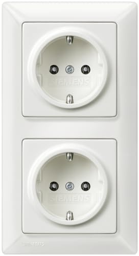 Siemens Komplettset Steckdose - 2x Schuko Steckdosen & Doppelrahmen