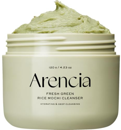 Arencia koreanischer Reis-Mochi-Gesichtsreiniger, schäumendes, sanftes Peeling, Alles-in-einem-Tiefenreinigung, feuchtigkeitsspendend, porenminimierend, entfernt Mitesser, 120 g