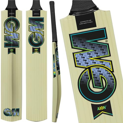 Gunn & Moore GM Cricketschläger, Aion, Anfänger, Klasse 1, Kaschmirweide, Kontrollgriff, Größe 6, geeignet für Spieler von 157–163 cm