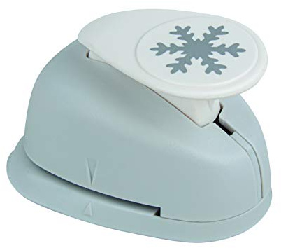 Rayher Hobby 69011000 Motivstanzer Schneeflocke, ø 2,54 cm- 1 Zoll, geeignet für Papier/Karton bis zu 200g/m², Metallisch