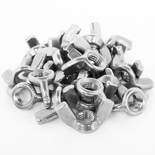 Topnorm24 – DIN 315 Flügelmuttern Schmetterlingsmuttern M6-25 Stück Edelstahl A2 V2A metrische rostfreie hochwertige Flügelmutter Wing Nut (25, M6)