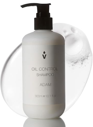 vinsk® Oil Control Shampoo ADAM gegen fettige Haare in Premium-Qualität | Extrem pflegendes Haarshampoo mit Kokosöl & Salicylsäure | Mildes Shampoo fettiges Haar | Feuchtigkeitsshampoo