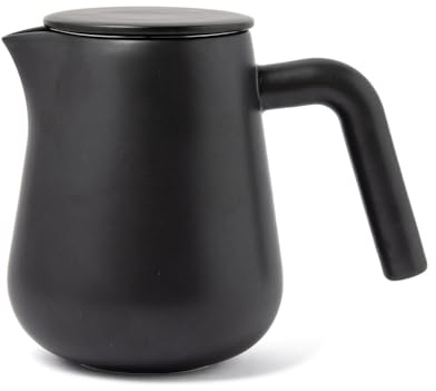 Carl Henkel ARCA X-Tract Kaffeekanne Porzellan mit Filter 0,8l | Coffee Maker für 4-5 Tassen | Kaffeebereiter mit Kaffeefilter Edelstahl, der warm hält | Kaffeezubereiter | Cold Brew Coffee Maker