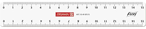 Brunnen Lineal 15cm Flexi glasklar