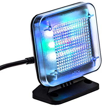 Kobert-Goods – LED TV-Simulator, durch Lichtsimulation zum Einsatz als Einbruchschutz, Home-Security, Fernseh-Atrappe/Fake-Fernseher, mit 12 LED’s und 3 wählbaren Programmen, Zeitschaltuhr