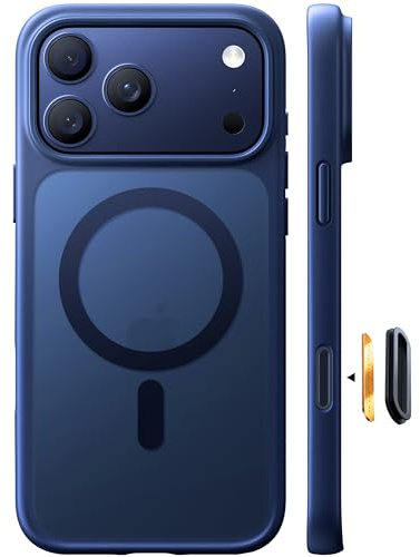 TORRAS Guardian-Mag für iPhone 17 Pro Hülle für MagSafe (Zertifizierte Militärschutz und Magnetkraft) Handyhülle iPhone 17 Pro Case Extrem Haltbarkeit Hülle Stoßfest Kratzfest Cover, Matt Blau