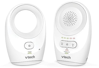 Vtech DM1111 Audio Baby Monitor,DECT Technology, Noise Level Display, Soothing Sound,Rechargeable Battery,Belt Clip & More