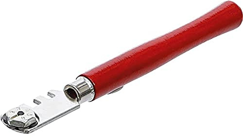 BGS Diy 7977 | Glasschneider | für Glasstärke 3-4 mm | Länge 130 mm | 6 Rädchen | Holz-Griff | DIN 7209 B