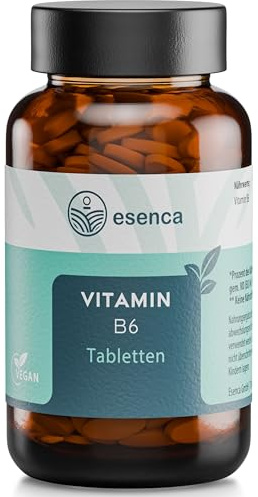 Vitamin B6 Tabletten - 12,5 mg - Hochdosiert, Vegan & Ohne Zusatzstoffe - 365 Tabletten (Jahresvorrat) - aus Deutschland