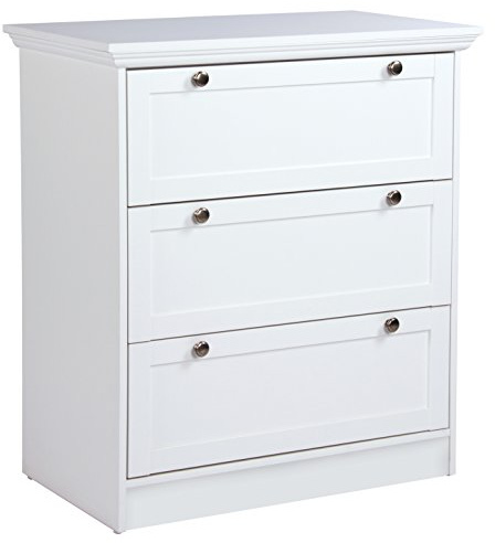 Intertrade 001597 Landhaus Schubkastenkommode Aura 3, 80 x 90 x 45 cm, dekor weiß
