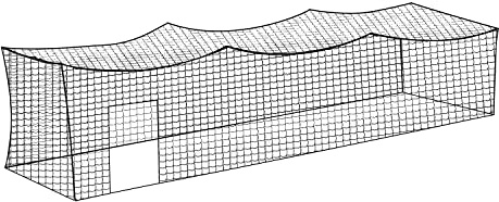 Aoneky Baseball-Trainingskäfignetz 10x3x3M