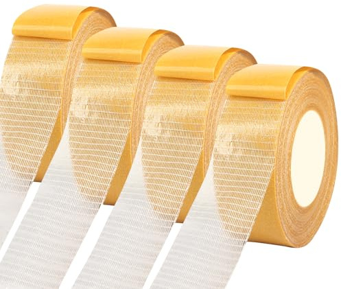 HFDONGL 4 Rolls Doppelseitiges Klebeband Extra Stark Teppich Klebeband 3cm x 20m Klebeband Doppelseitig Teppichklebeband Doppelseitig Teppichkleber für Küche Zuhause Schule oder Outdoor