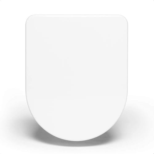 Bullseat Toilettendeckel D-Form – WC Sitz mit Softclose, abnehmbar | Klobrille aus Urea-Duroplast, antibakteriell & UV-beständig | Toilettensitz Montage von oben