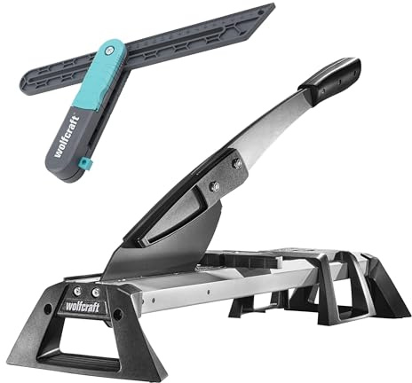 wolfcraft Projekt-Set „Winkel übertragen und Laminat schneiden“ I 8658000 I 2 praktische Helfer beim Verlegen von Vinyl und Laminat I inkl. VLC 800