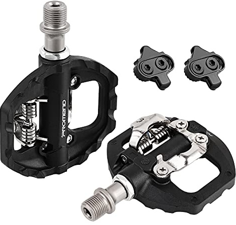 SUPERNIGHT Fahrradpedale mit SPD Cleat Set, Klickpedal PD Pedale Kompatibel, 3-Abgedichtete, rutschfeste, Leichte Nylonfaser/Legierung für Trekking Mountainbike E-Bike BMX