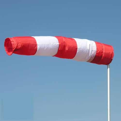 Schmidtler Windsack® rot-weiß 30 cm Durchmesser, 180 cm la