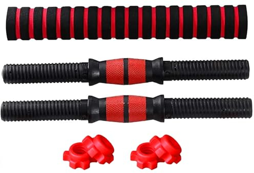 Kurzhantelstangen verstellbar Hantelset Langhantelheben - 2 x 40 cm Stangen und 1 x 40 cm Verbindungsstangen für Fitnessstudio Zuhause