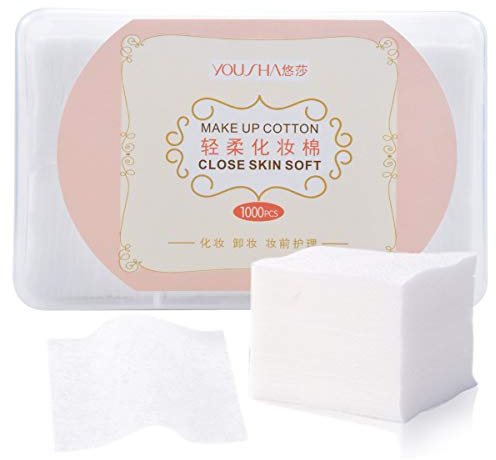 NATUCE Baumwoll-Pads, 1000 Stk Nagel Baumwolle Pads, Make-up Entferner Pads, Abschminkpads zum Entfernen von Augen-Make-up Nagellack und zum Auftragen von Hautpflegeprodukten