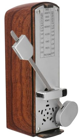 Hemobllo Mechanisches Metronom Holzgehäuse Universelles Mini Metronom Für Klavier Gitarre Geige Zither Tragbares Zubehör 4.33X2.01X1.18In