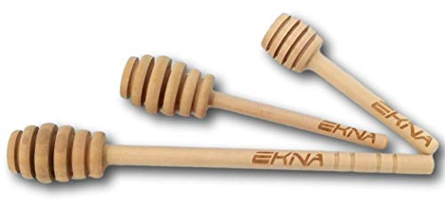 EKNA Honiglöffel Set 3-tlg. aus Holz - Honigheber Honigspirale Honigstab | Geruchsneutral & Lebensmittelecht - Die EKNA Honiglöffel sind zu 100% aus hochwertigem Holz, ohne Klebstoffe
