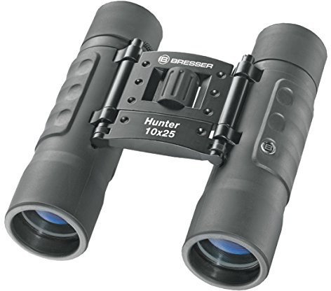 Bresser Fernglas Hunter 10x25 kompaktes Dachkant Taschenfernglas, klein, leicht und ideal für Reisen, mit Mehrschichtvergütung und Dioptrienausgleich