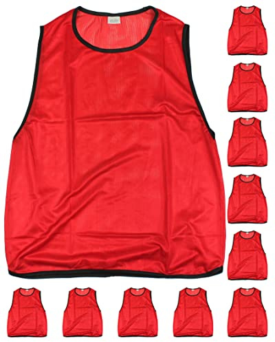 SPORTIKEL24 11 Trainings-Leibchen für Jugendliche – zum Markieren von Mannschaften – Sport Bibs ohne Logo – Kennzeichnungshemd für Mädels & Jungs