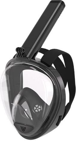 Vitare Schnorchelmaske für Erwachsene und Kinder, Tauchmaske Vollgesichtsmaske, 180° Panorama Taucherbrille mit Schnorchel, Schnorchelset mit Kamera Clip, Antibeschlag Tauchmaske Ganzes Gesicht