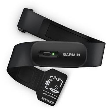 Garmin HRM 200 - Herzfrequenz-Brustgurt zur Messung präziser Herzfrequenz- und HFV-Daten, Batterielaufzeit von bis zu 1 Jahr, waschmaschinenfester Gurt, größenverstellbar, Größe M-XL