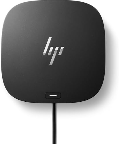 HP G5 Essential Dockingstation | USB-C | USB 3.0 | 2x 1.4 DisplayPorts | HDMI 2.0 | Audio | RJ-45 | Schwarz inklusive 120W Netzteil - 5YH26AV#ABB (Generalüberholt)