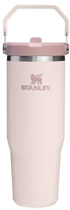 Stanley 1913 Flip Straw Tumbler Trinkflasche Mit Strohhalm 0.89L - Thermosflasche Hält 12+ Stunden Kalt - Spülmaschinenfest - Sportflasche - Wasserflasche BPA Frei - Rose Quartz